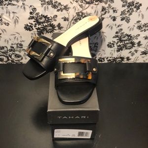 Tahari slip on sandals